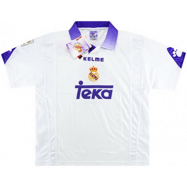 Tailandia Camiseta Real Madrid Primera Retro 1997 1998 Blanco